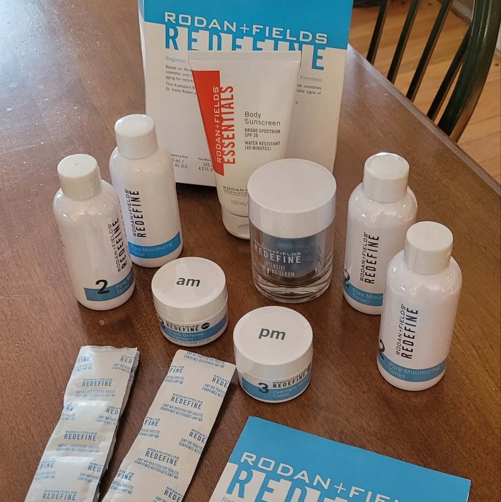 various Rodan & Fields. sealed unused. some dermotology props. read description!